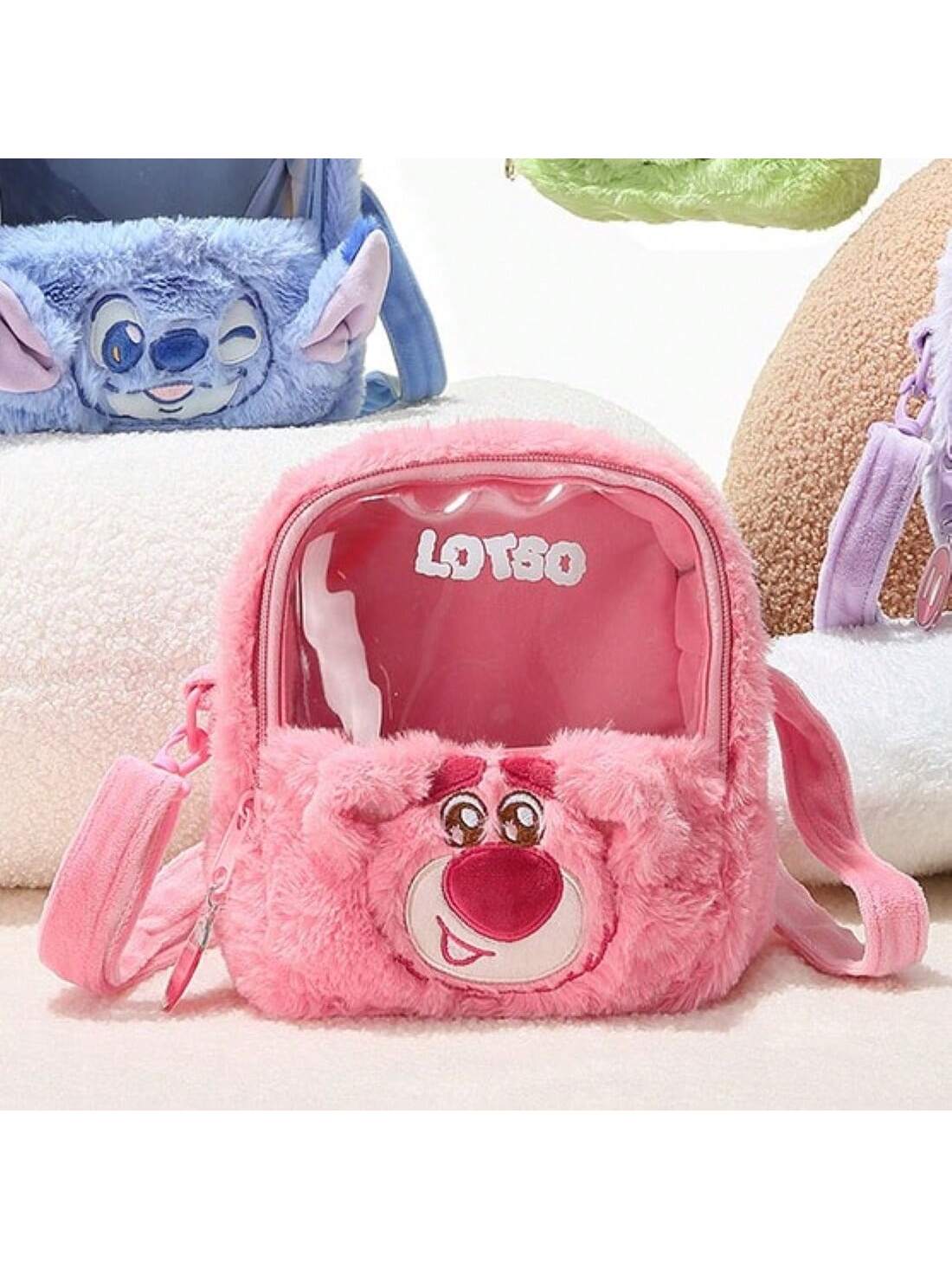 Miniso Disney Furry Season Series, розовый ручная сумка через плечо miniso disney plush season series puffy cartoon bag stitch красная роза
