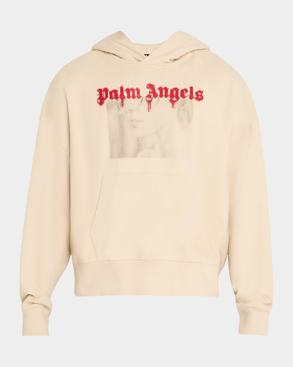 

Мужская худи с карандашом и портретом Palm Angels, цвет Light Beige Dark R