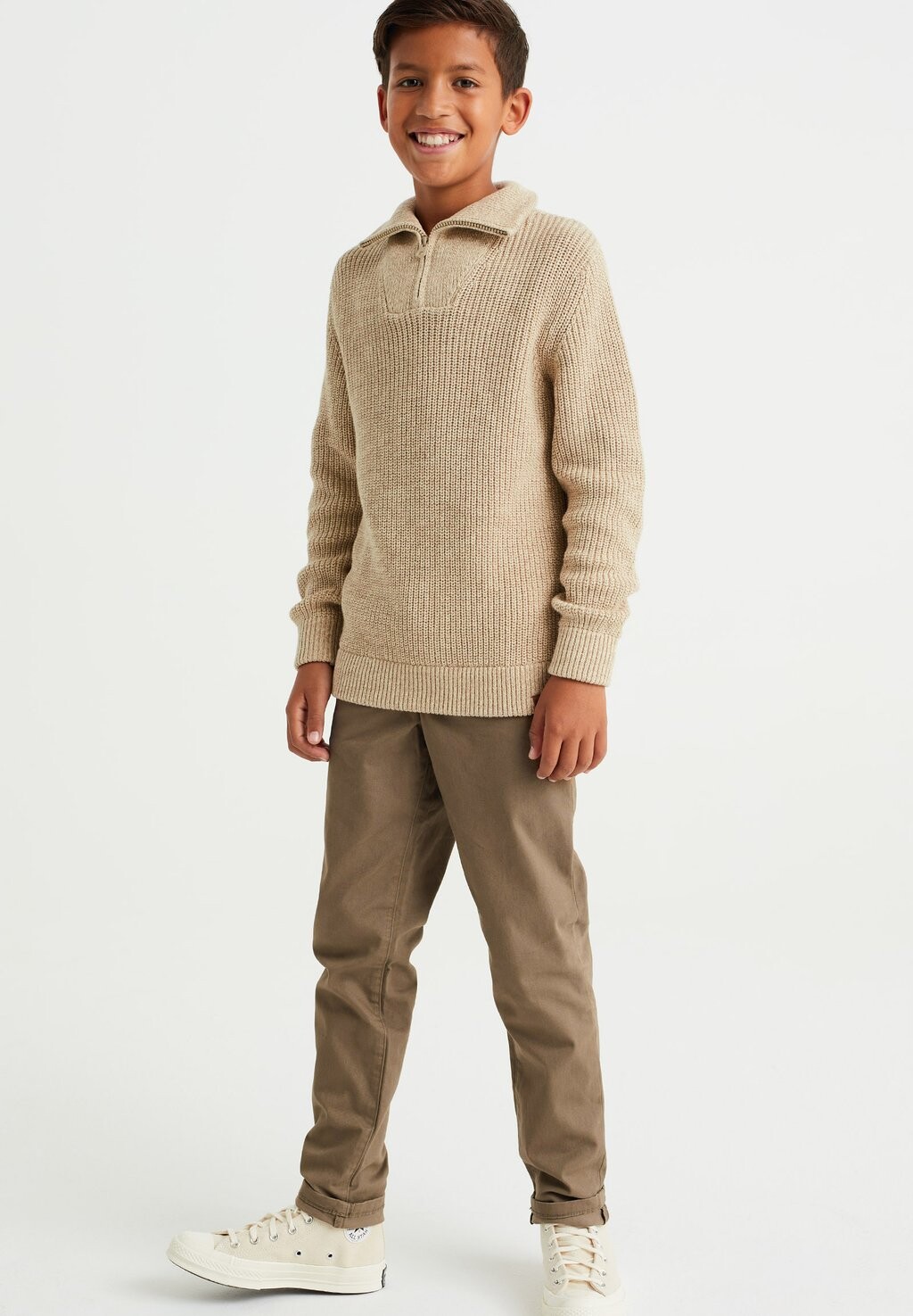 

Вязаный свитер WE Fashion, цвет beige