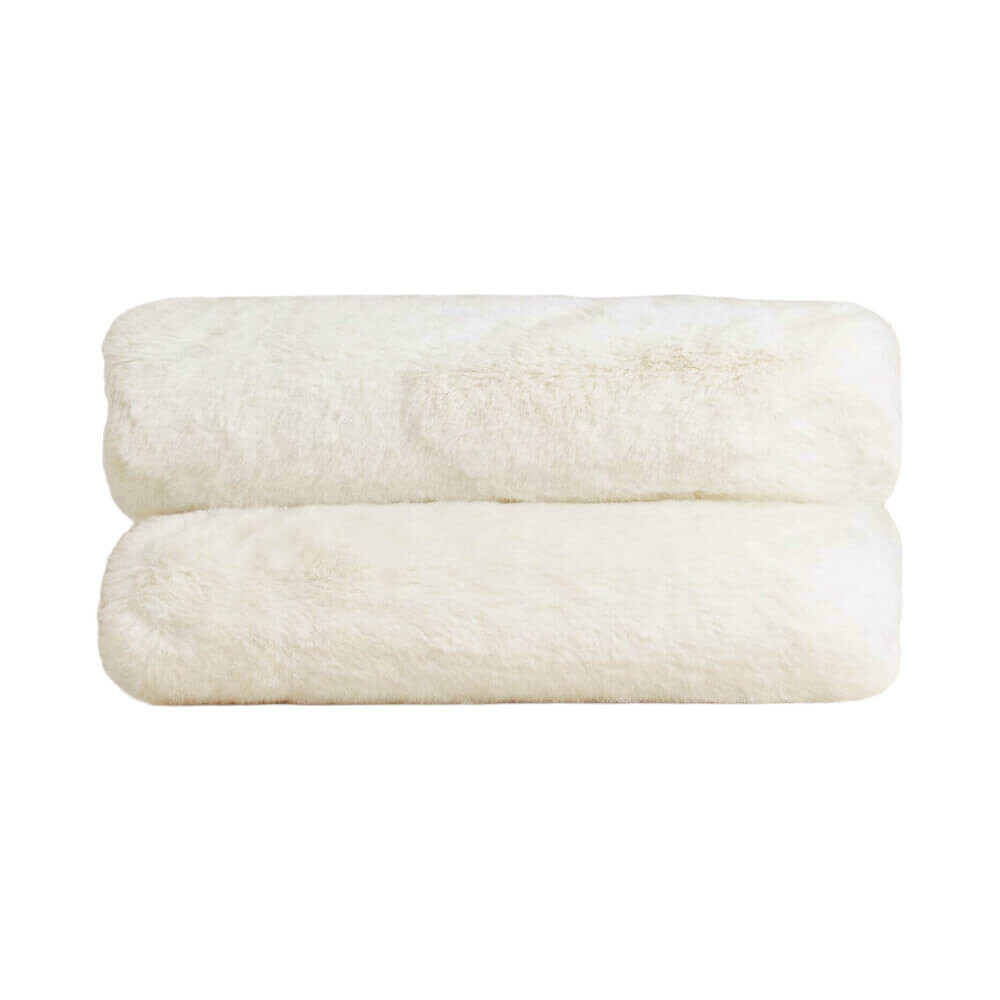 

Плед Zara Home Faux Fur, белый