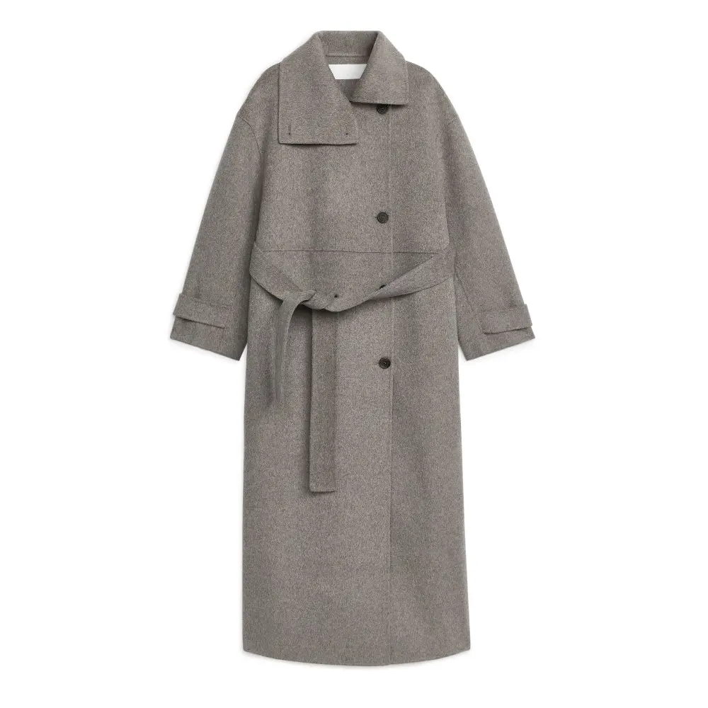 

Пальто Arket Double-faced Wool, серо-коричневый