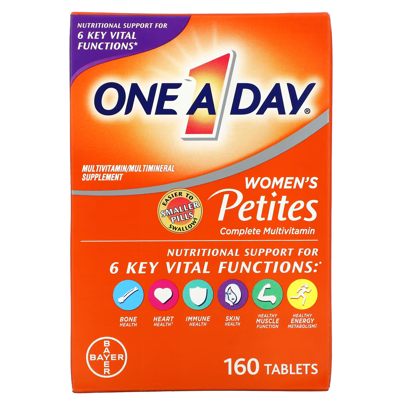 One-A-Day, комплексные мультивитамины для женщин, миникапсулы, 160 штук one a day для женщин мультивитамины от фруктовых укусов натуральные фрукты 60 укусов