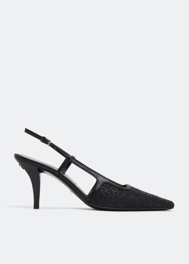 

Туфли GUCCI GG slingback pumps, черный