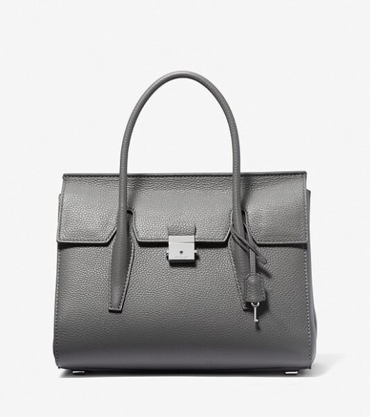 

Сумка-тоут Michael Kors Campbell Medium Pebbled Leather, серый