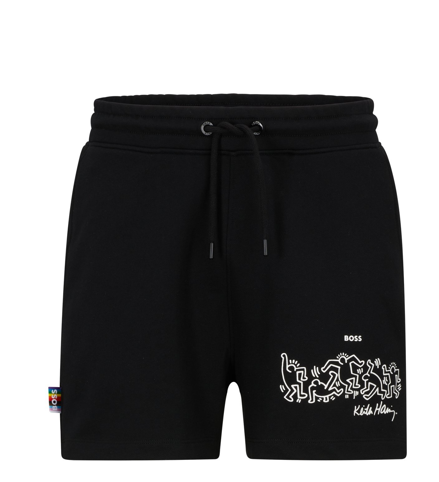 Шорты Hugo Boss Boss X Keith Haring Gender-neutral Shorts In Cotton-blend Terry, черный