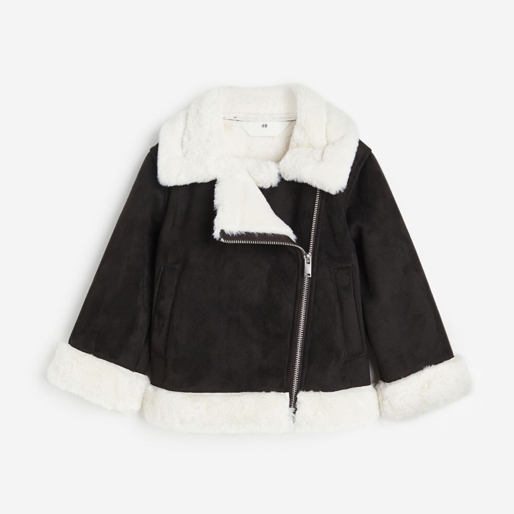 

Куртка авиатор H&M Kids, черный/белый