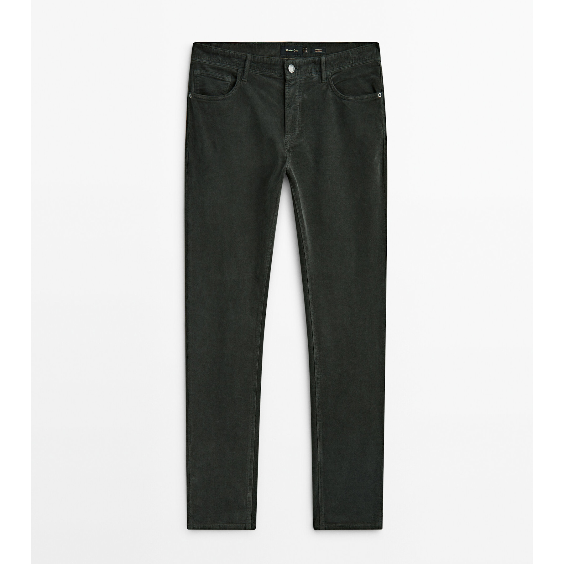 Джинсовые брюки Massimo Dutti Tapered-fit needlecord, хаки джинсовые брюки massimo dutti tapered fit needlecord темно синий