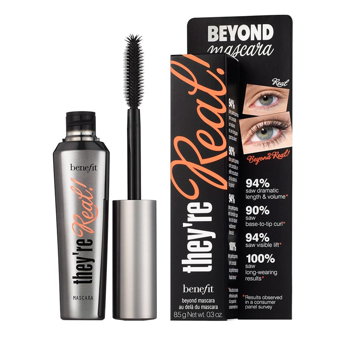 

Benefit Они настоящие! Черная тушь для ресниц удлиняющая тушь 8.5г