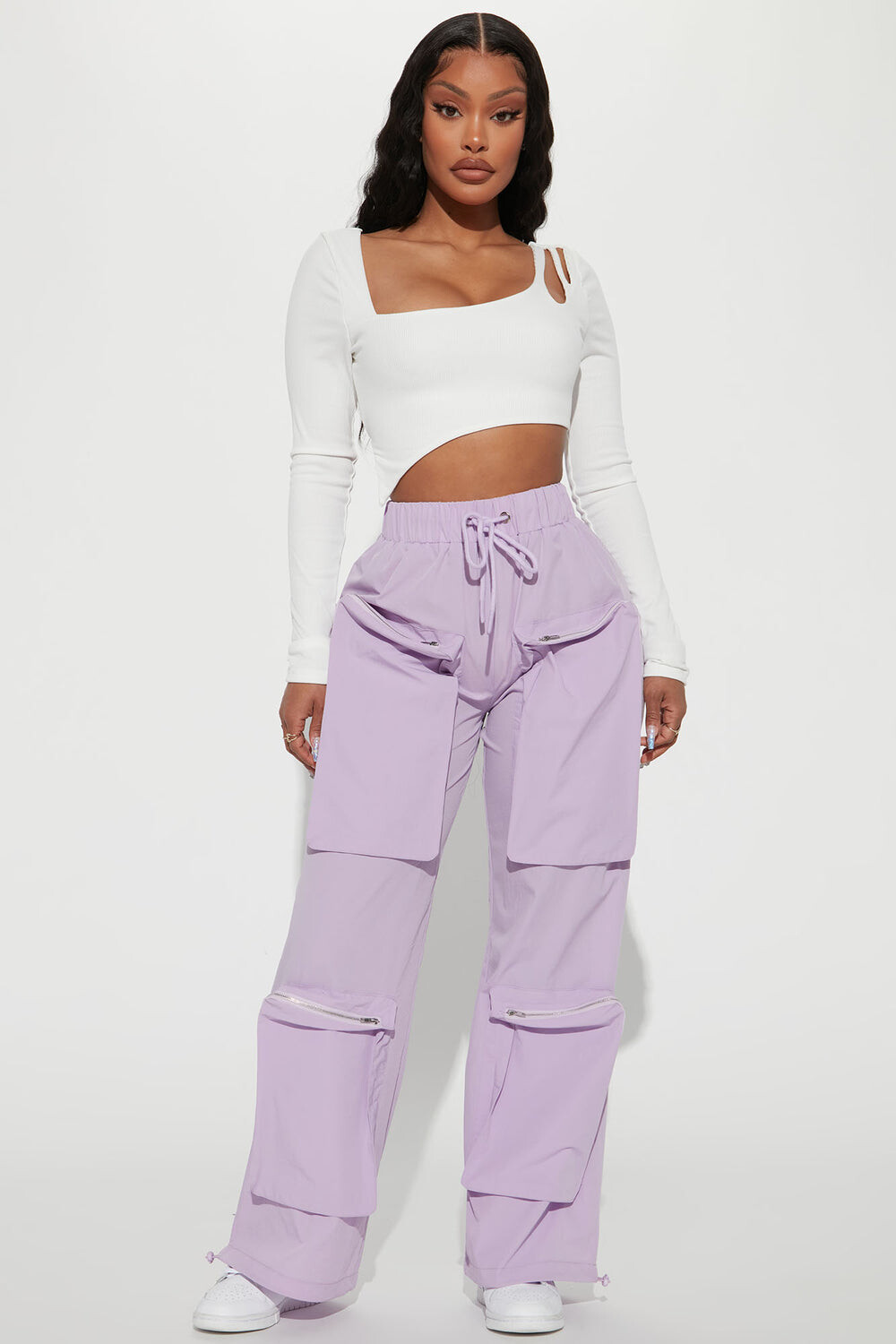 

Брюки карго Fashion Nova P2374C, лавандовый