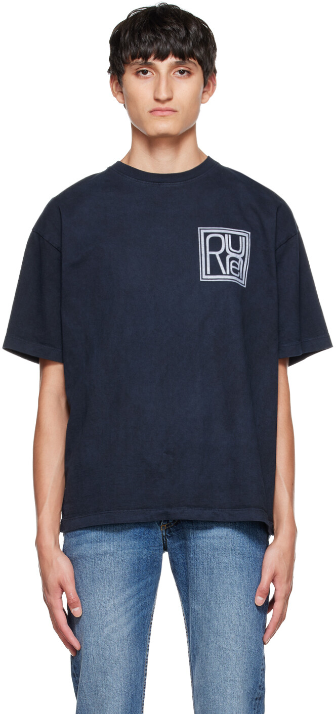 

Черная футболка с принтом Rhude