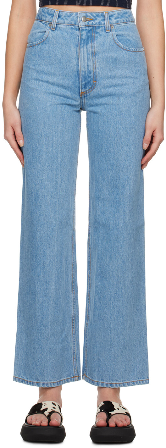 

Синие широкие джинсы Eckhaus Latta