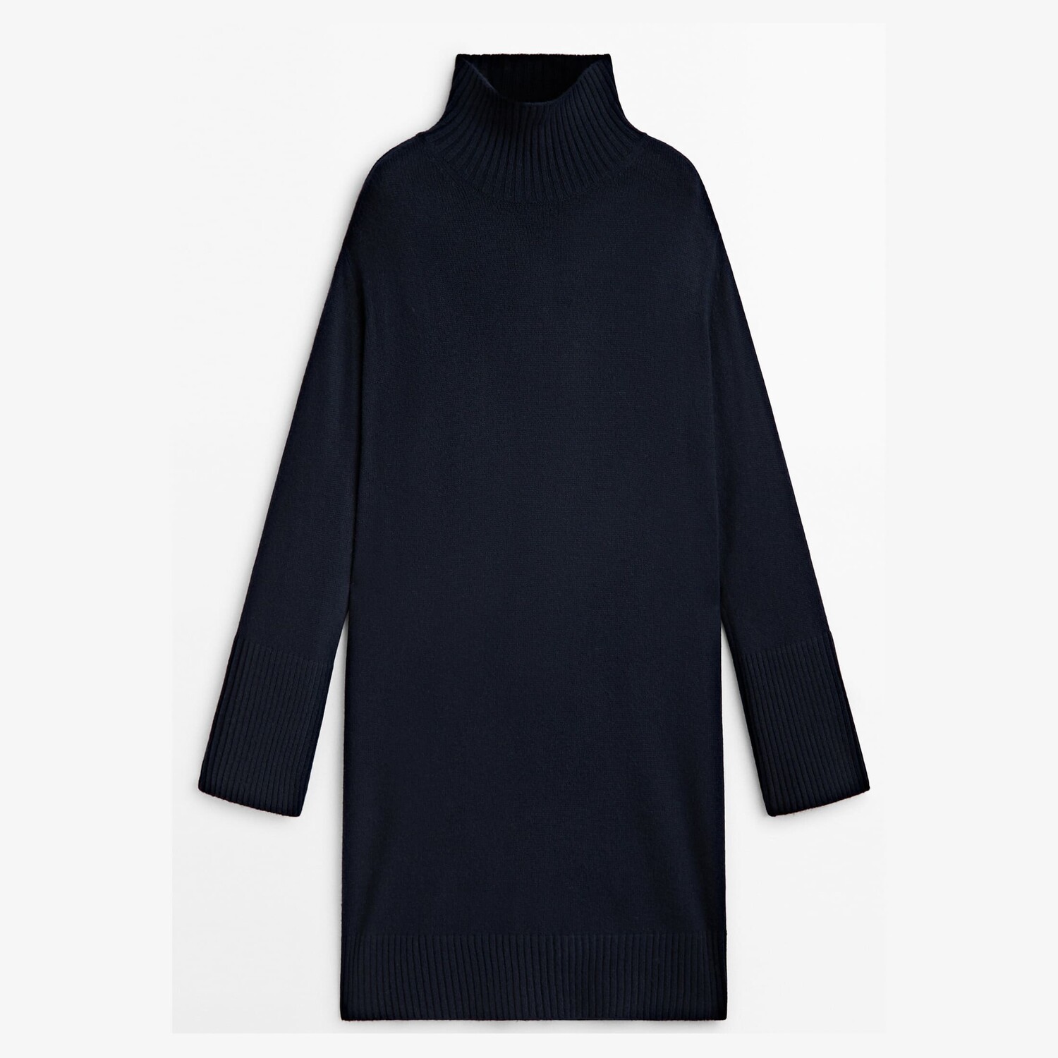 

Платье Massimo Dutti Short Knit High Neck, темно-синий