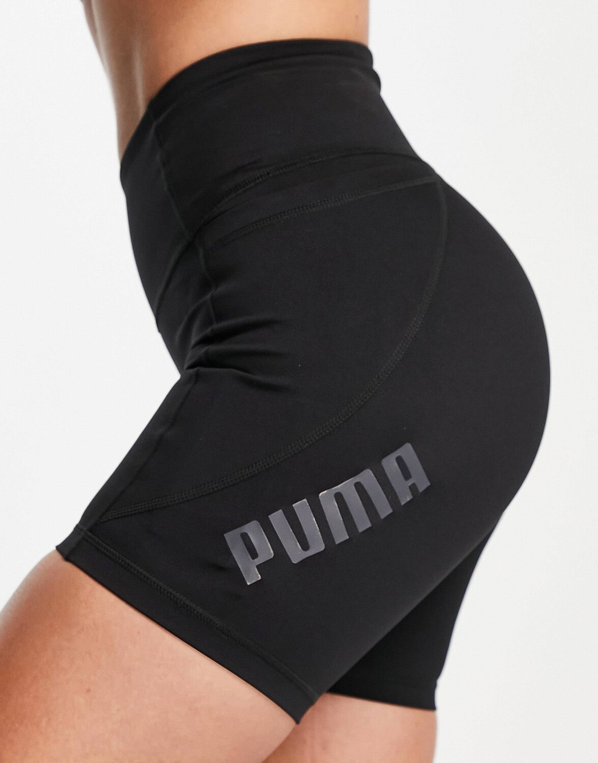 

Черные обтягивающие шорты Puma Training Eversculpt 5\" с полосой с логотипом