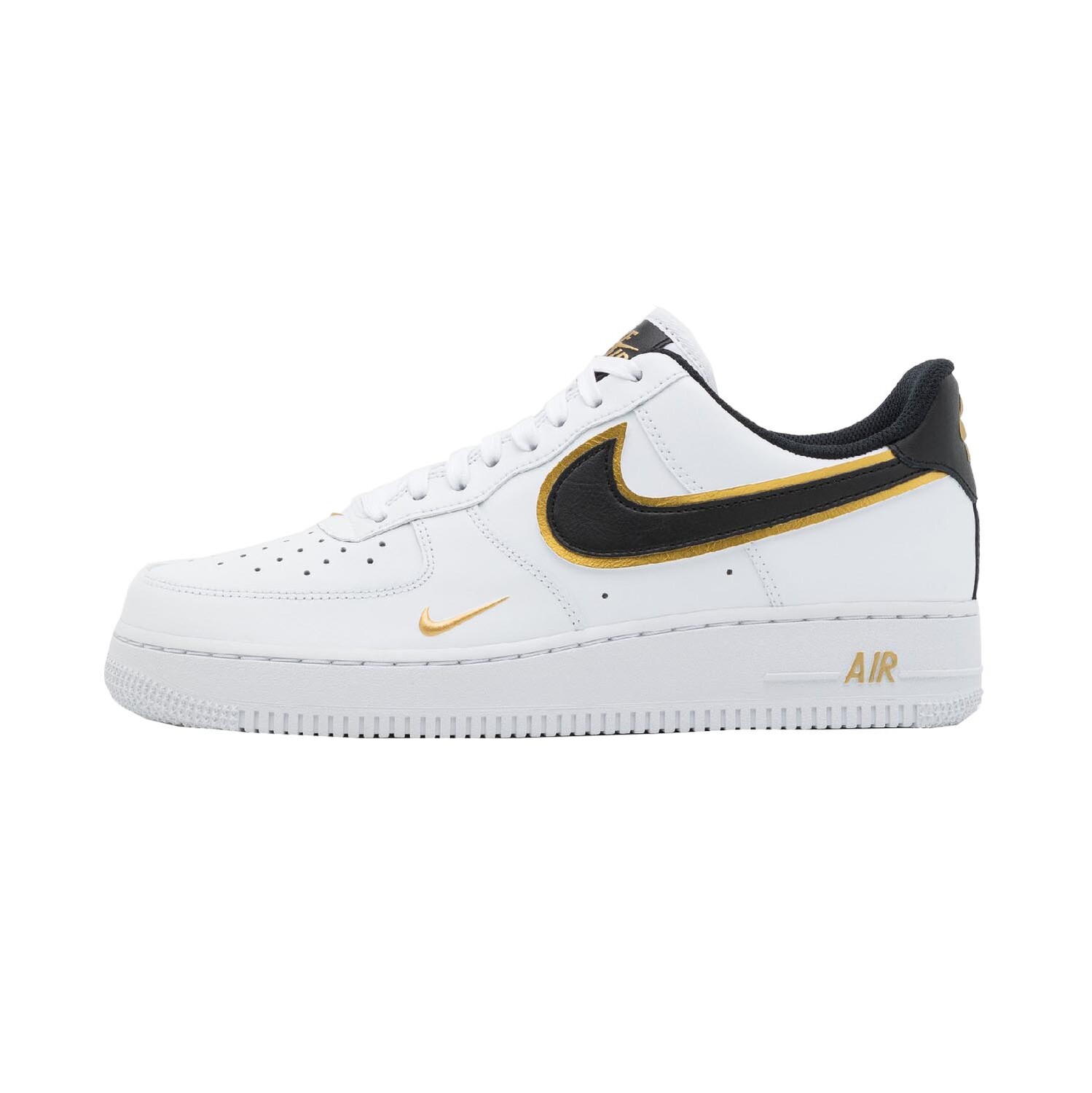 

Кроссовки Nike Air Force 1 '07 LV8, белый/черный/золотистый