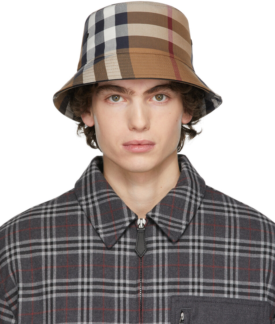 

Коричневая панама в клетку Burberry