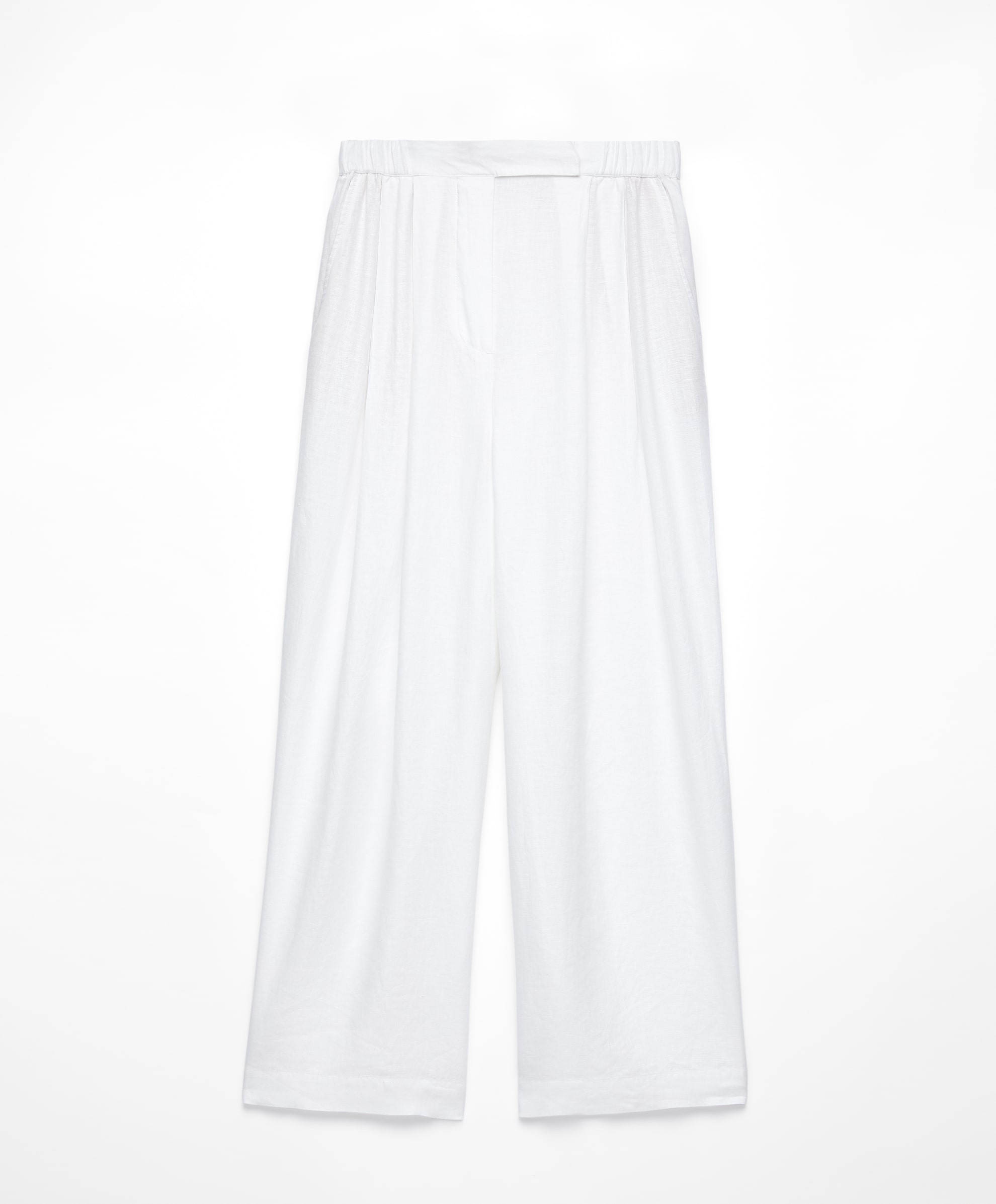 Брюки Oysho Tailored-fit 100% Linen, белый брюки zara relaxed fit 100% linen белый