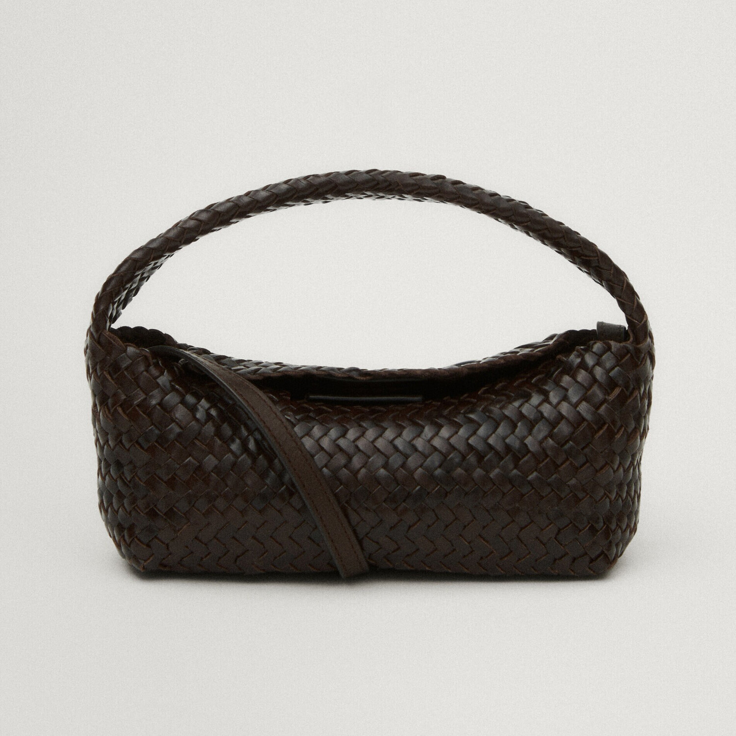 

Сумка Massimo Dutti Woven Nappa Leather Mini, коричневый