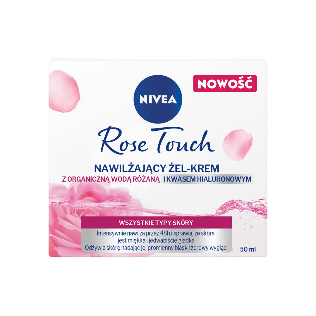 

Nivea Увлажняющий гель-крем Rose Touch с органической розовой водой и гиалуроновой кислотой 50мл
