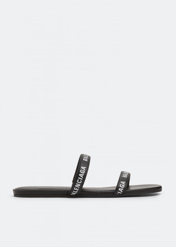 

Сандалии BALENCIAGA Round flat sandals, черный