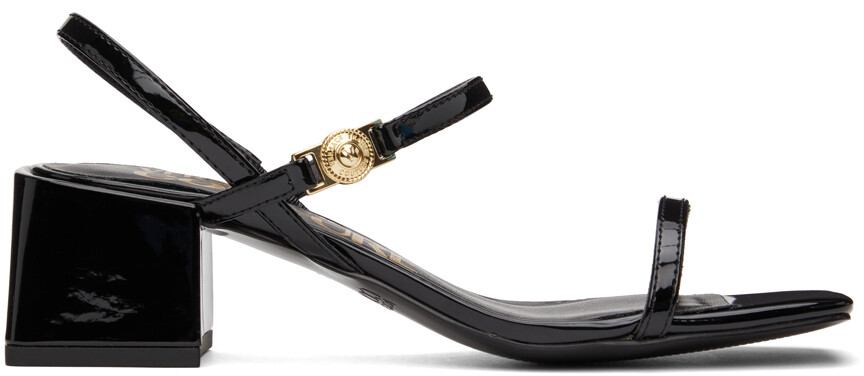 

Черные лакированные босоножки на каблуке Versace Jeans Couture