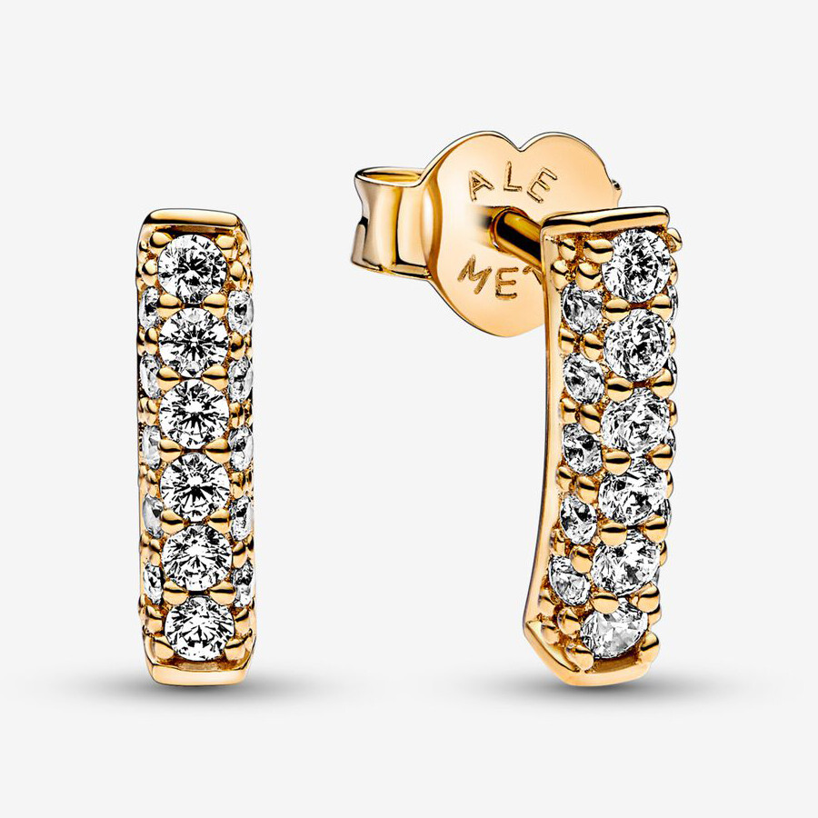 

Серьги Pandora Timeless Pavé Single-row Bar, золото