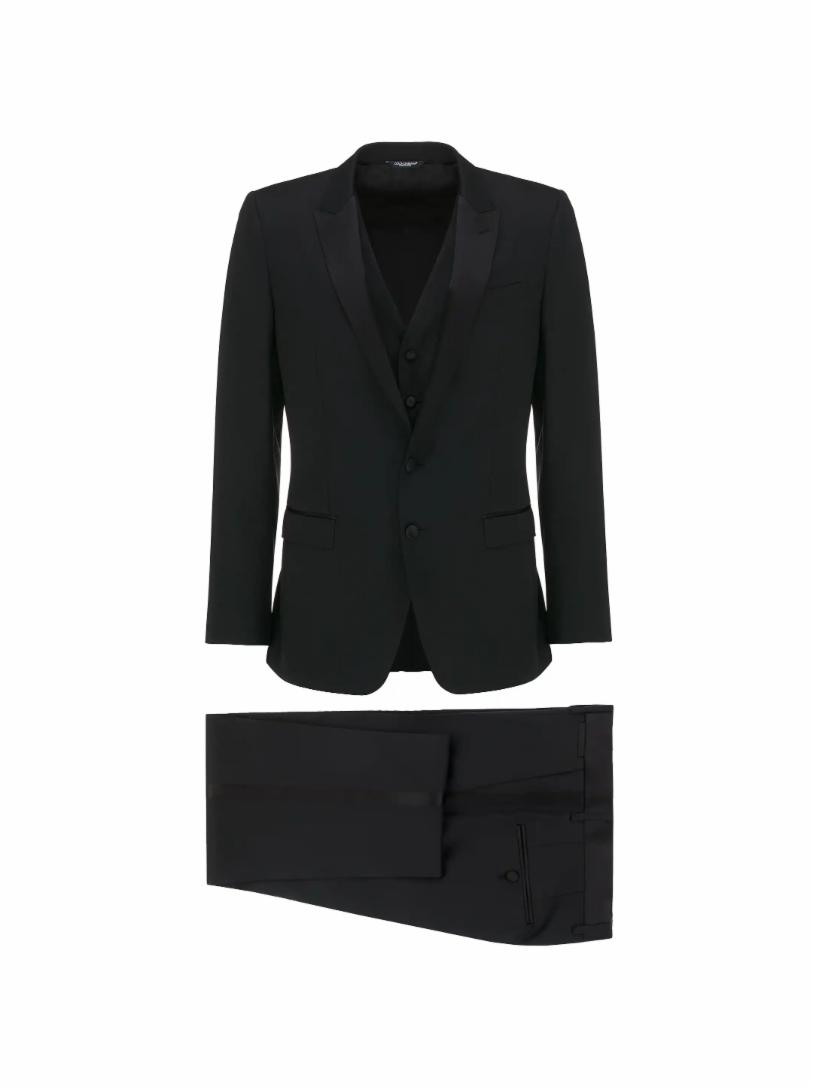 Костюм-тройка Dolce&Gabbana пиджак брюки жилет высококачественные мужские костюмы для жениха terno приталенный пиджак с двумя пуговицами мужской костюм тройка дело