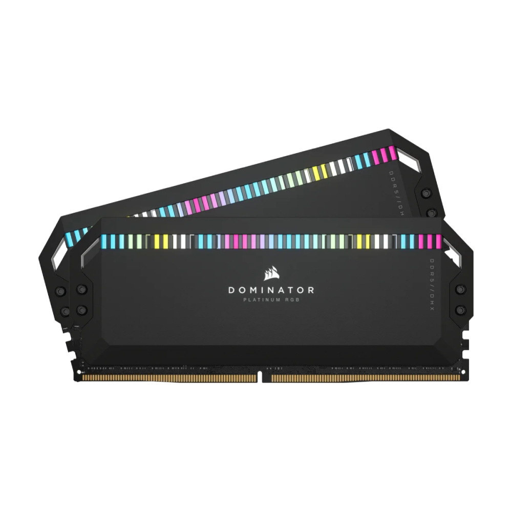 Оперативная память CORSAIR Dominator Platinum RGB, 64 Гб DDR5 (2x32 Гб), 5600 МГц, CL40, CMT64GX5M2X5600C40, черный оперативная память dominator platinum rgb 64 гб 2x32 гб ddr5 6000 мгц черный
