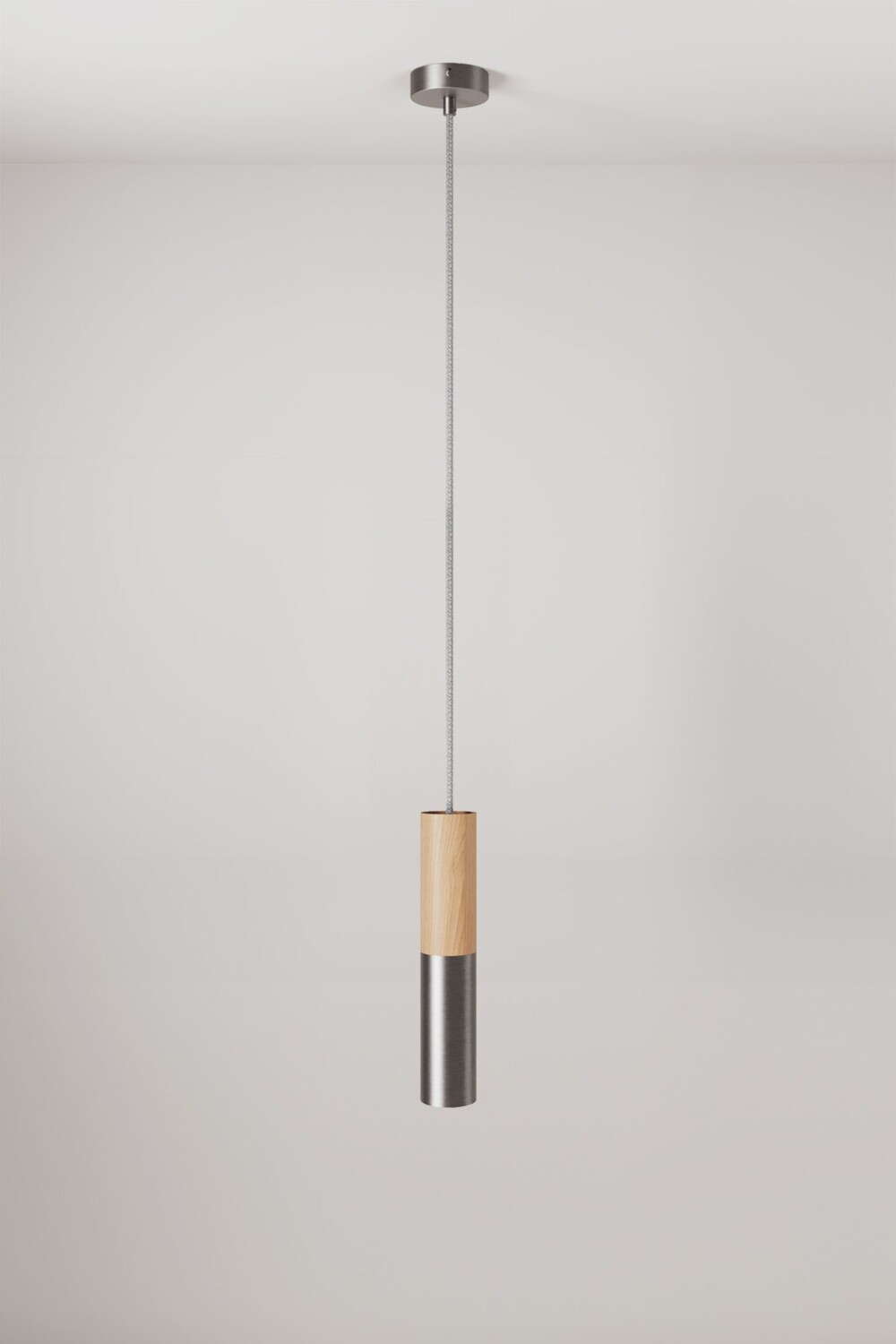 

Потолочный светильник Creative Cables Wooden And Metal, серый/светло-коричневый
