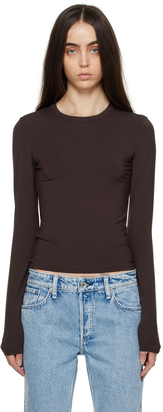 

Коричневая футболка с длинным рукавом Luca rag & bone, Коричневый
