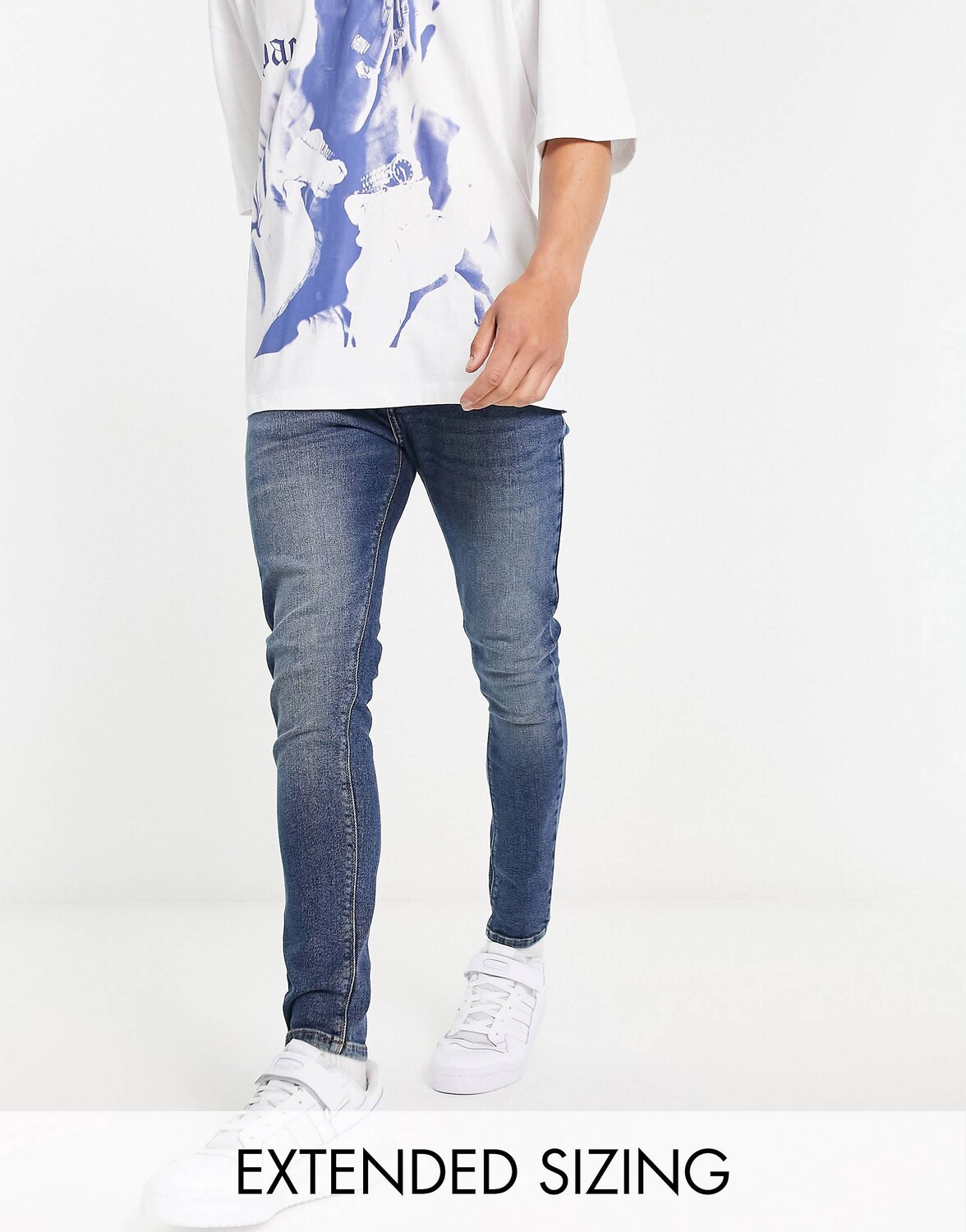

Темно-синие джинсы стрейч ASOS DESIGN