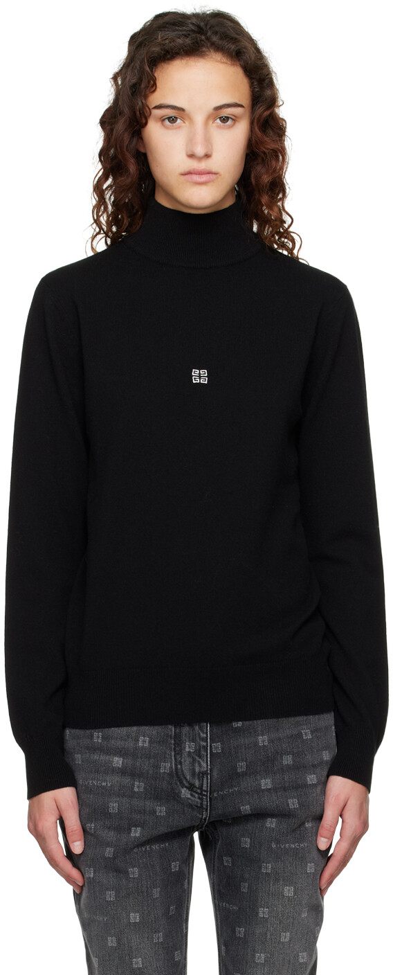 

Черная водолазка с вышивкой Givenchy