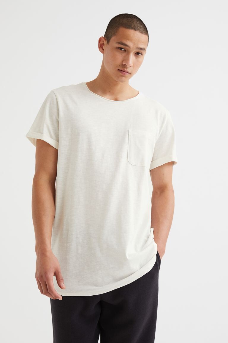 

Длинная футболка H&M, белый