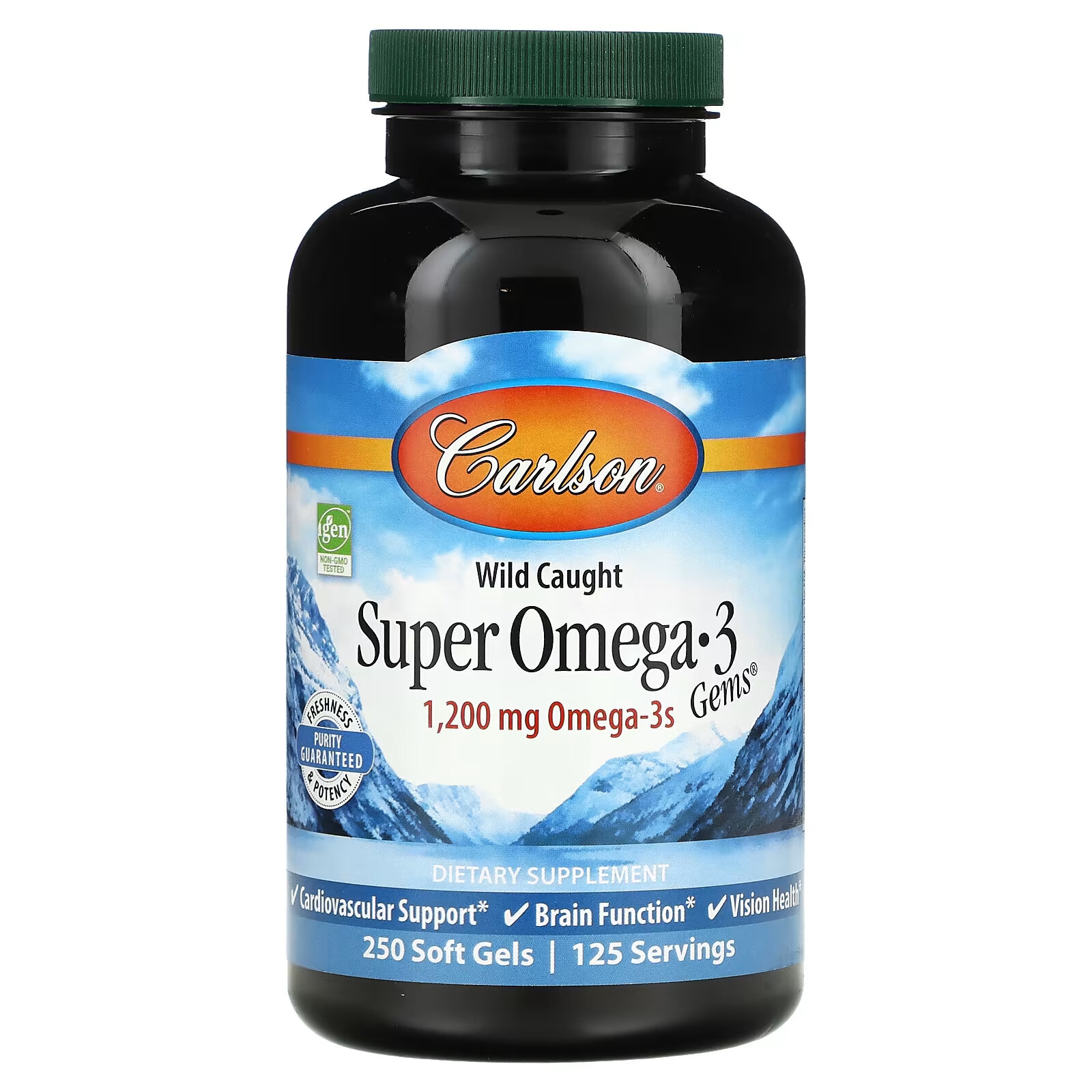 Carlson, Wild Caught Super Omega-3 Gems, высокоэффективная омега-3 из морской рыбы, 600 мг, 250 капсул