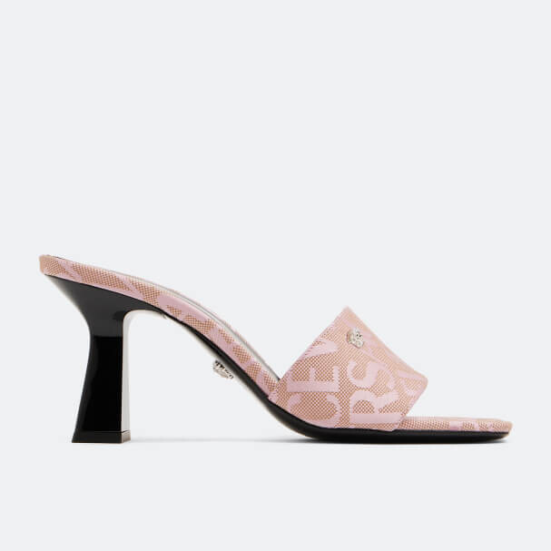 

Мюли Versace Allover, розовый/черный