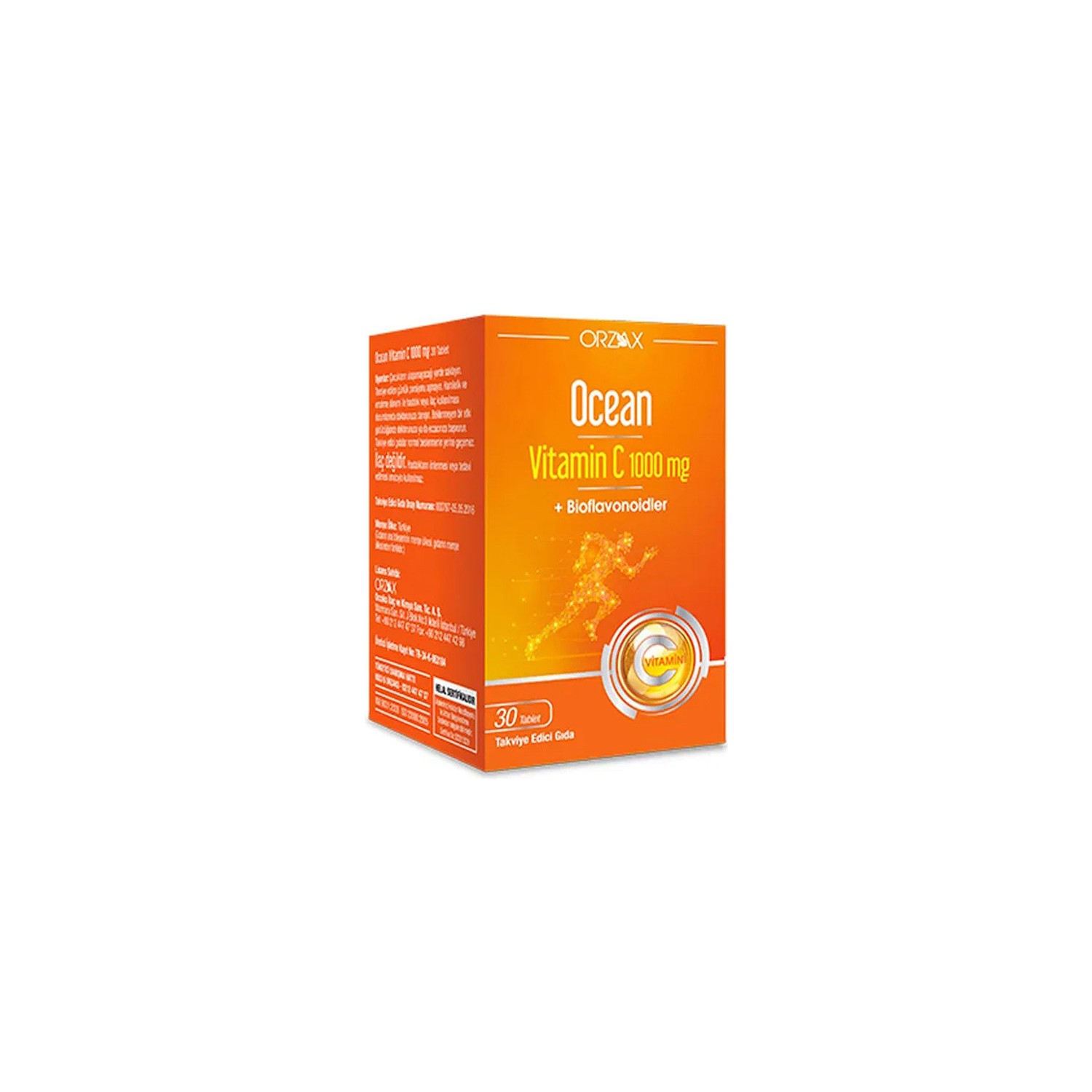 Витамин C Orzax Ocean 1000 мг, 30 таблеток natural factors vitamin c crystals 1000 mg 125 gm