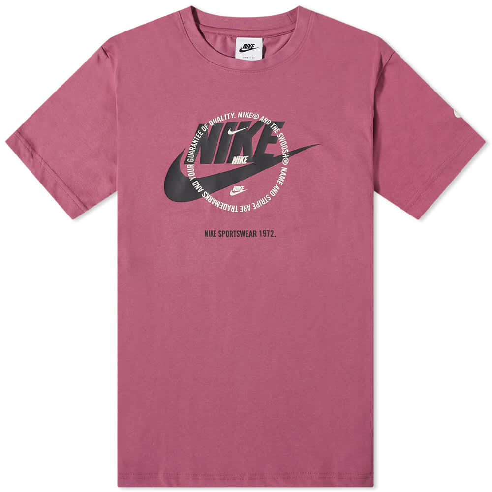 

Футболка Nike Multi Logo, светло-бордовый