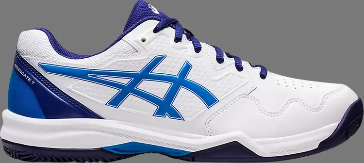 

Кроссовки gel dedicate 7 clay 'white electric blue' Asics, белый