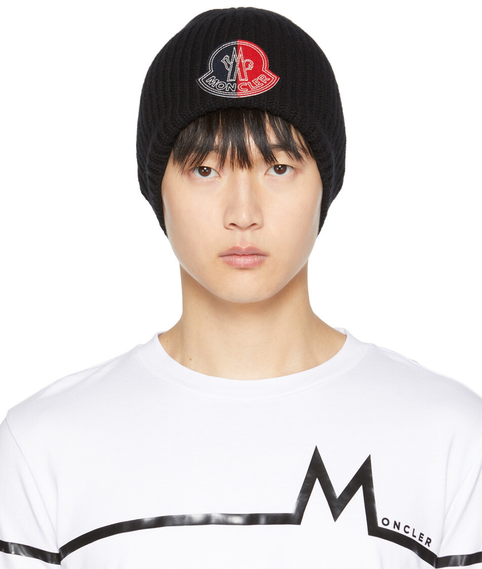 

2 Черная шапка с логотипом Moncler 1952 Moncler Genius