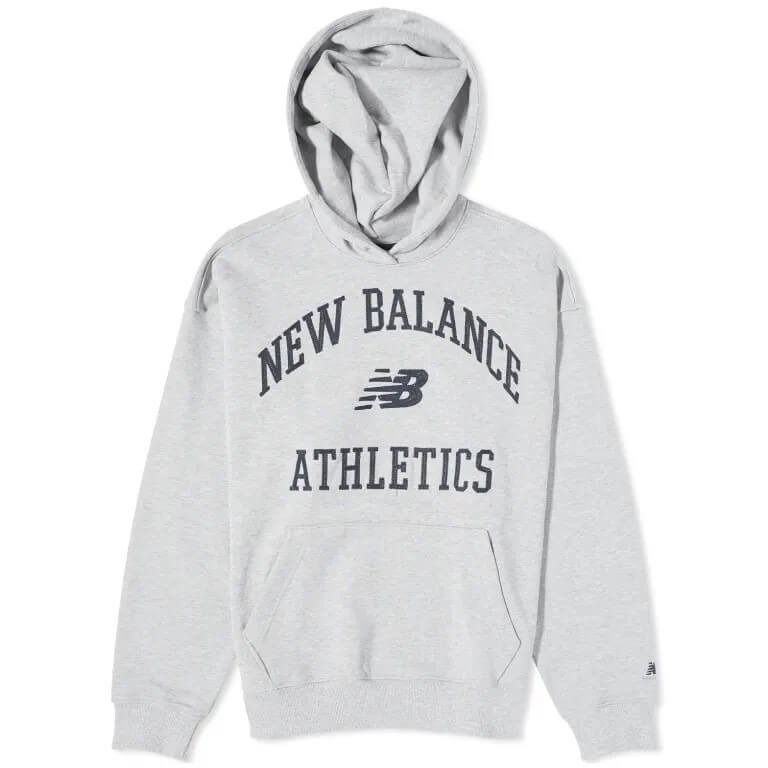 Худи New Balance Athletics Varsity Oversized Fleece, серый толстовка с капюшоном new balance серый
