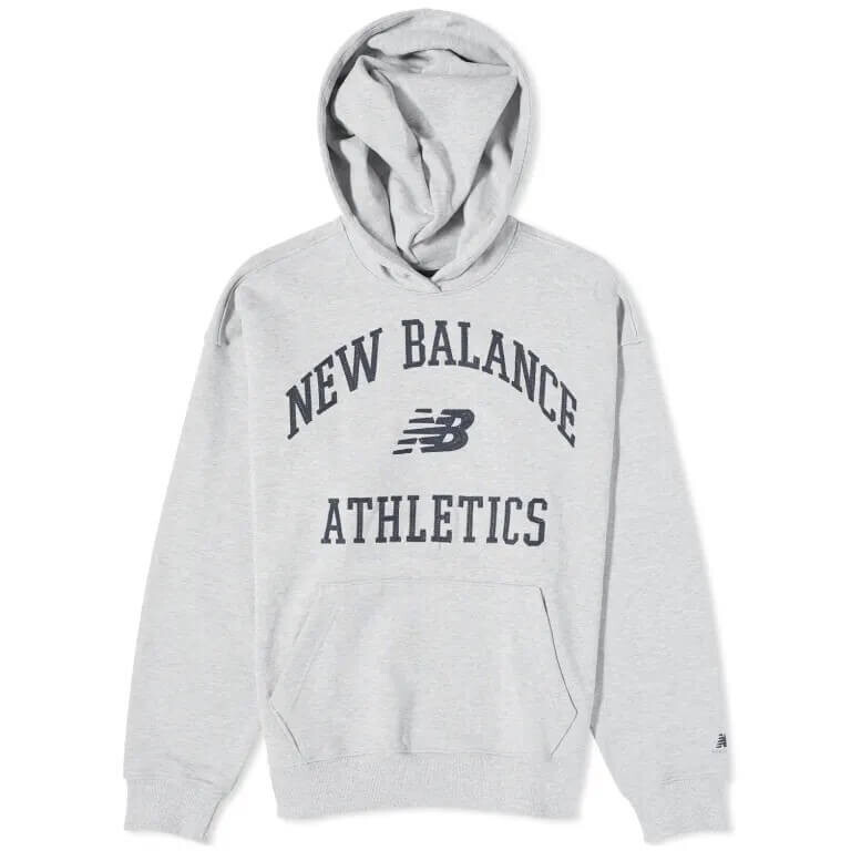 

Худи New Balance Athletics Varsity Oversized Fleece, серый