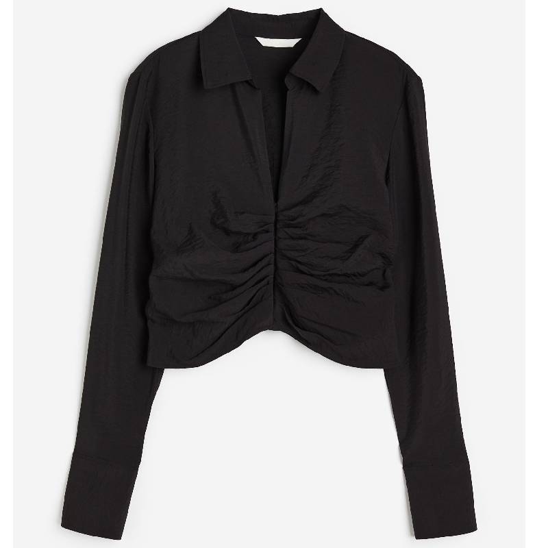 Блузка H&M Collar, черный