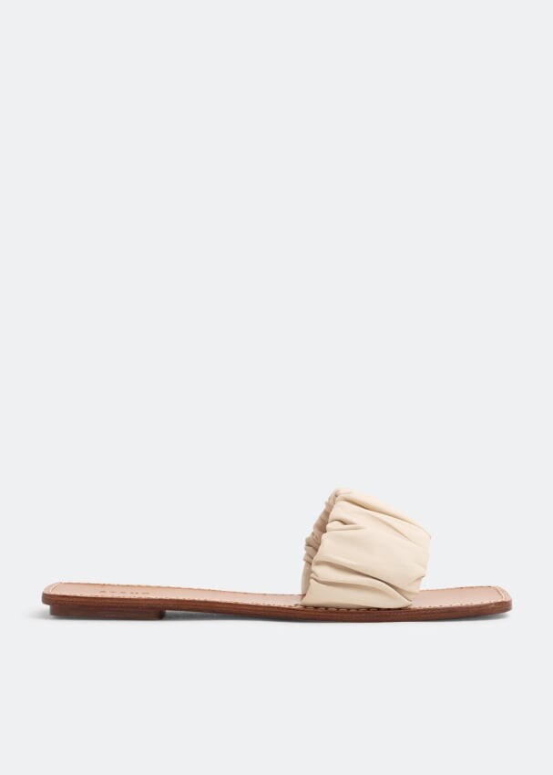 

Сандалии STAUD Nina ruched sandals, белый