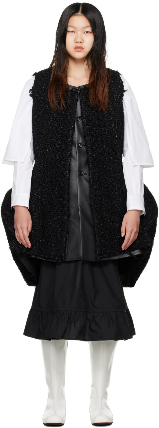 

Черный бродячий жилет Comme des Garçons