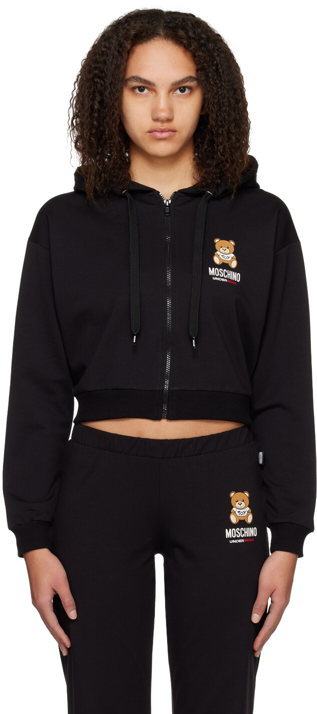 

Черный худи Тедди Moschino