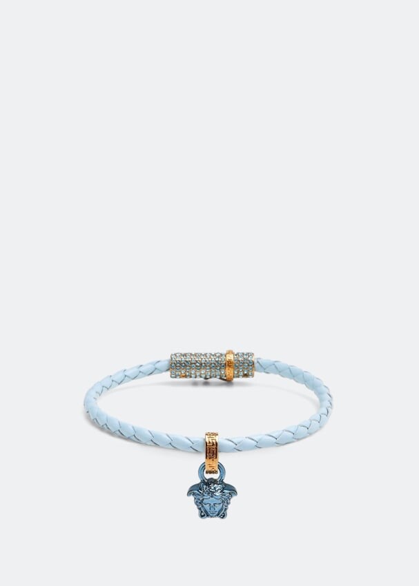 

Браслет VERSACE Medusa crystal braided bracelet, синий