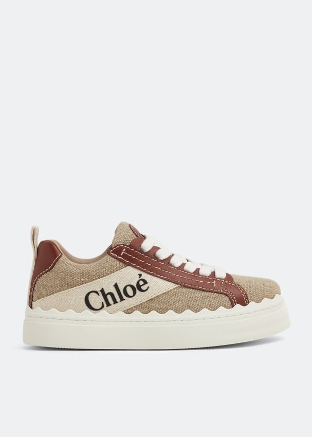 Кроссовки CHLOÉ Lauren sneakers, бежевый