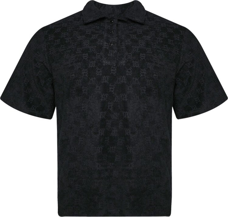 

Рубашка MISBHV Towelling Monogram Polo Shirt 'Black', черный