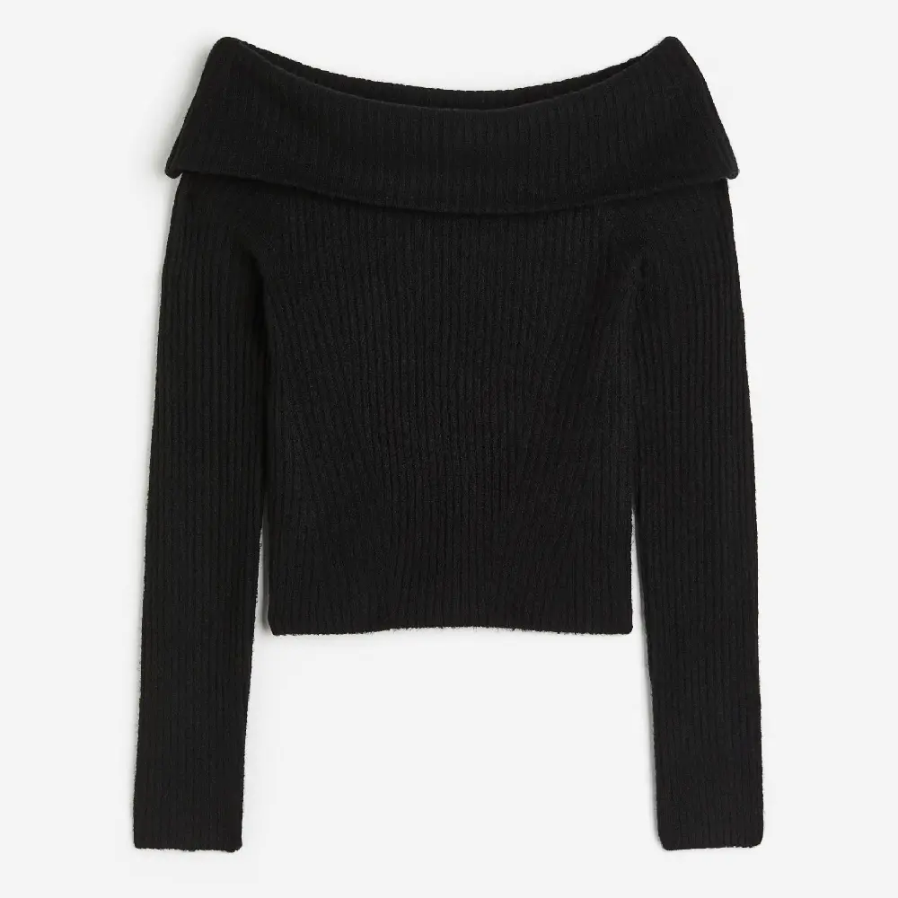 

Свитер H&M Off-the-shoulder, черный