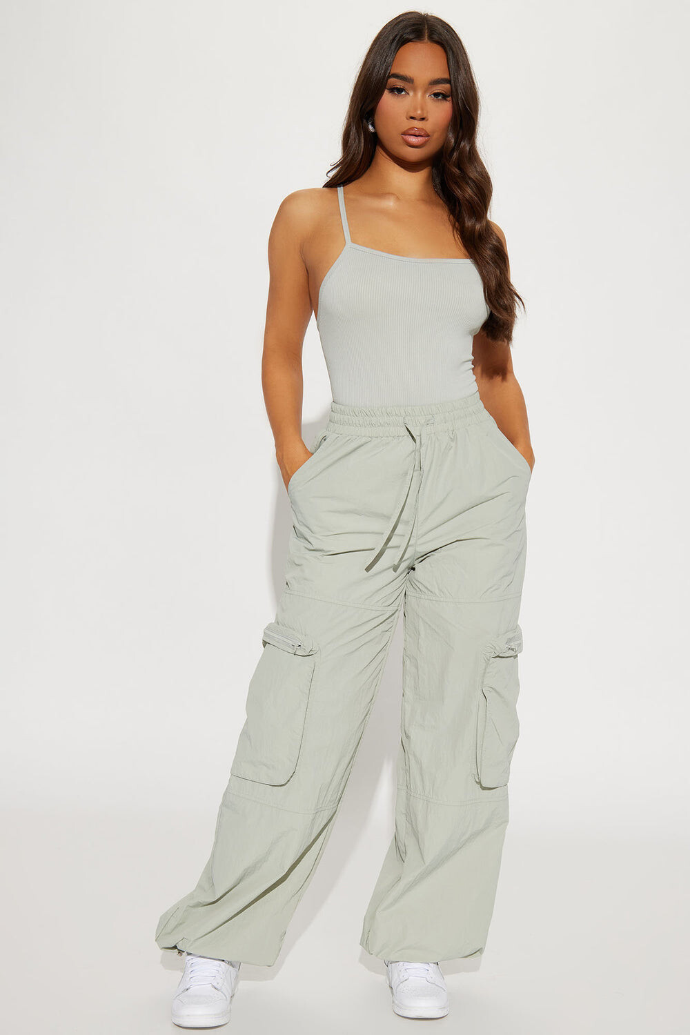 

Брюки Fashion Nova GW22C1689, шалфей, Серый