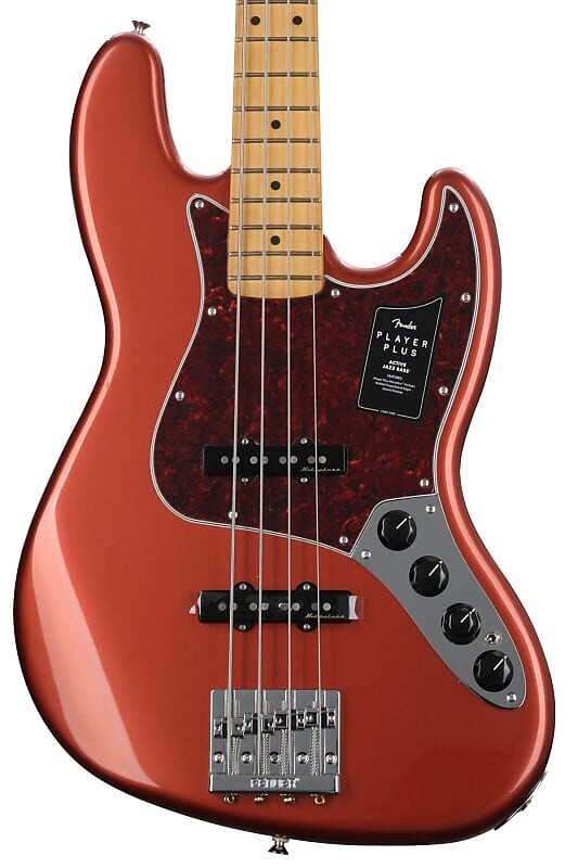 

Fender Player Plus Active Jazz Bass — Aged Candy Apple Red с кленовой накладкой 0147372370
